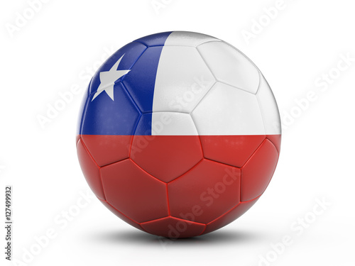 Soccer ball Chile flag