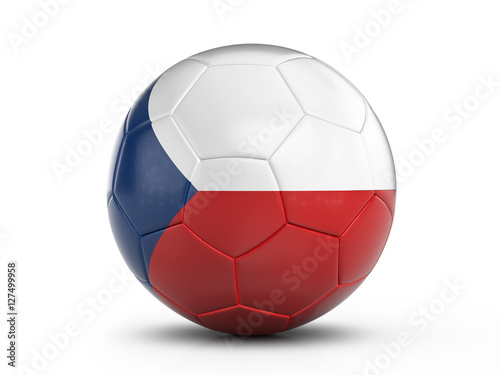 Soccer ball Czech Republic flag