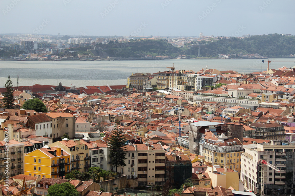Lisbon Historical City Panorama, Portugal 