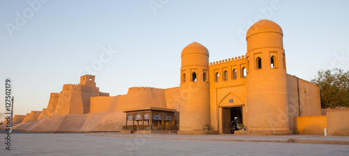 West gate of Khiva, Uzbekistan photo
