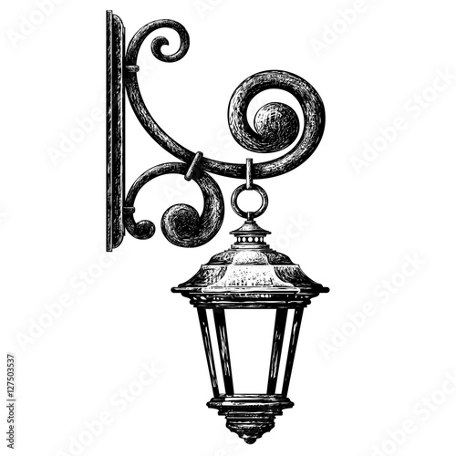 Sketch of street light , lamppost , candlestick