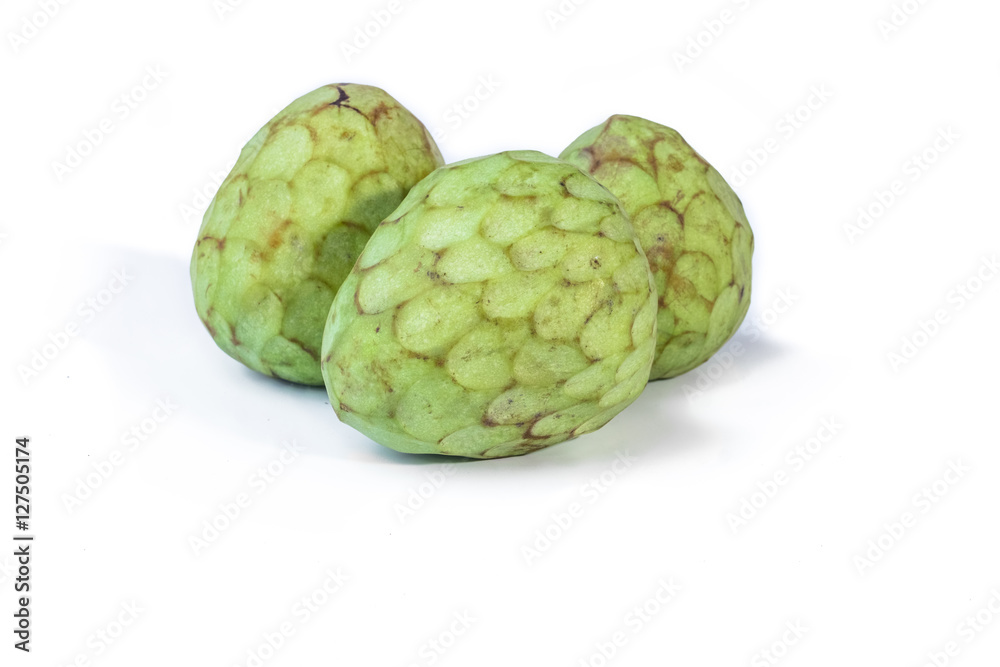 Cherimoya isolated on white background Cherimoya isolated on white background