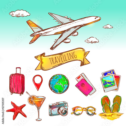 Air Travelling Icon Set