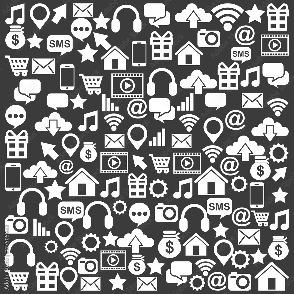 background of social media icons. vector illustration background of social media icons. vector illustration