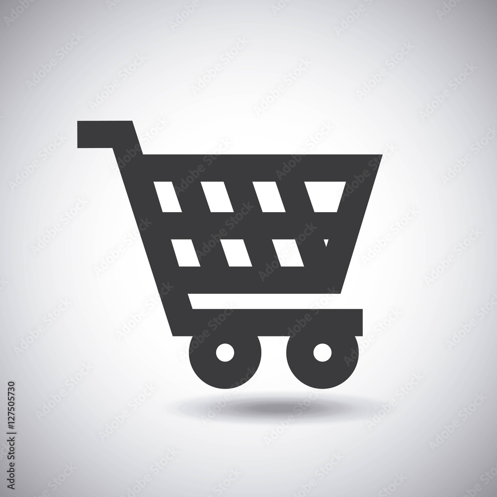 supermarket cart icon over white background. vector illustration supermarket cart icon over white background. vector illustration