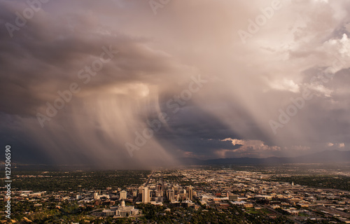 Storm over Salt Lake City photo