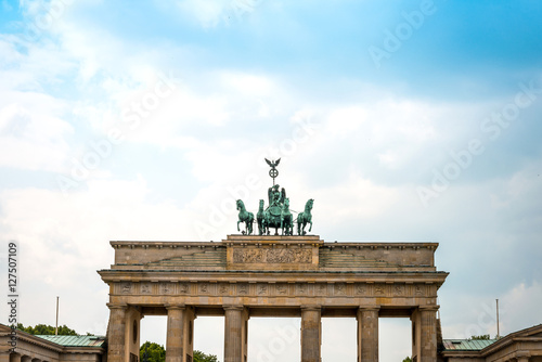 Brandenburg Gate (Brandenburger Tor), famous landmark in Berlin,