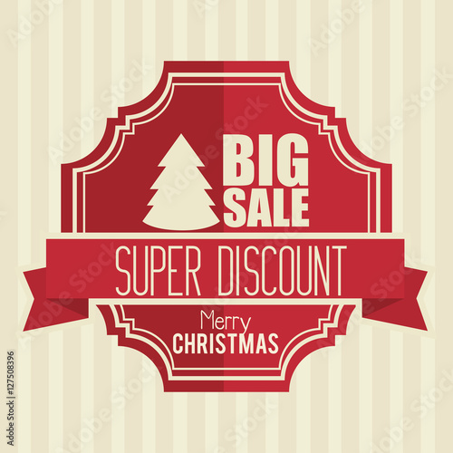 big sale super discount merry christmas banner design vector illustration eps 10