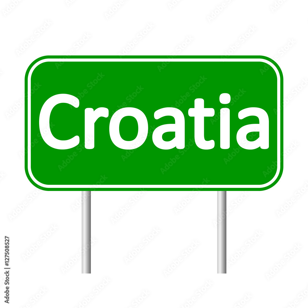 Croatia road sign.