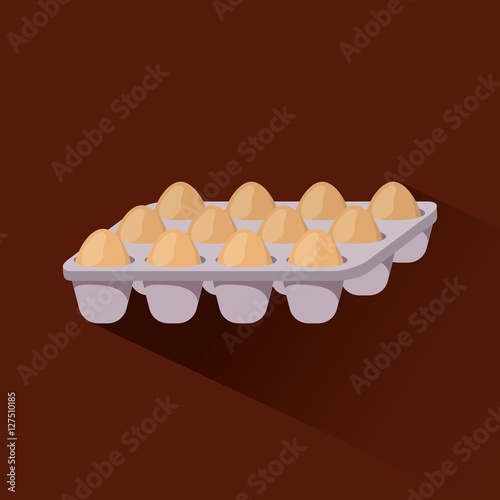 set of eggs over red background. vector illustraiton