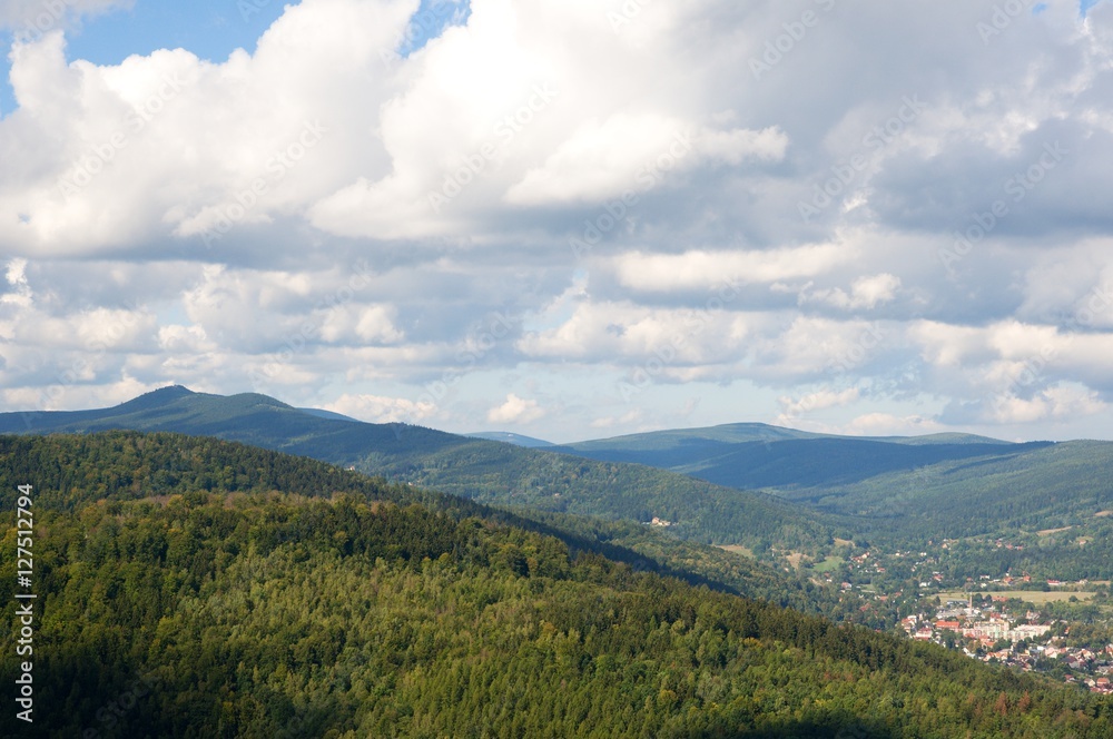 Jizera mountain from castel Chojnik,Poland
