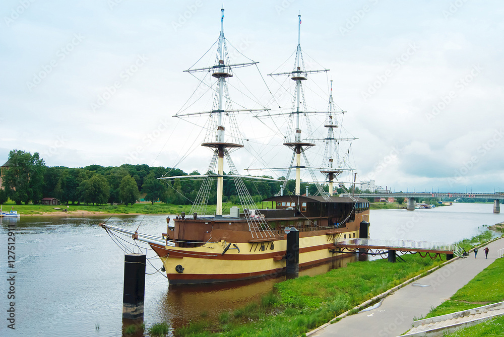 The City Of Veliky Novgorod. The ship-restaurant The City Of Veliky Novgorod. The ship-restaurant