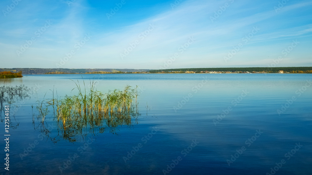 River Kama in early morning in autumn River Kama in early morning in autumn