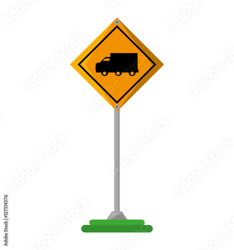 truck zone traffic signal vector illustration design photo