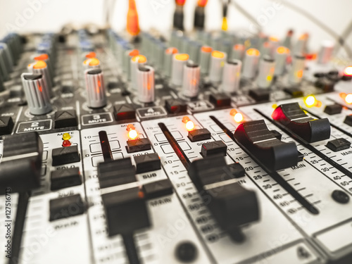 Sound mixer control panel