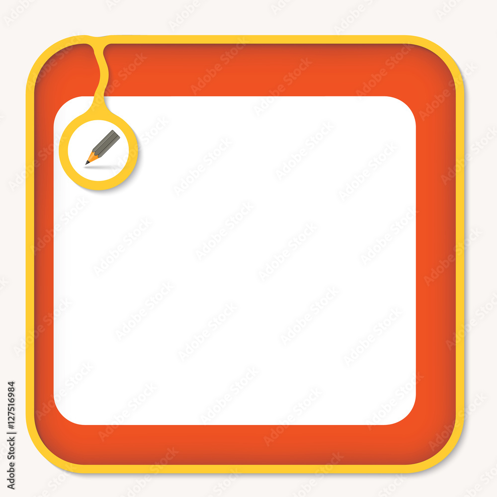 Text box for fill your text and pencil icon Text box for fill your text and pencil icon