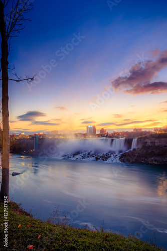 Niagara Falls in Ontario Canada during sunrise © Aqnus