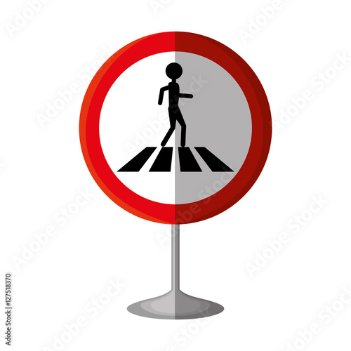 Pedestrians on the road vector illustration design