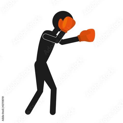 professional boxer avatar isolated icon vector illustration design