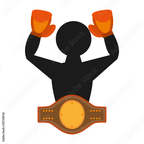 professional boxer avatar isolated icon vector illustration design