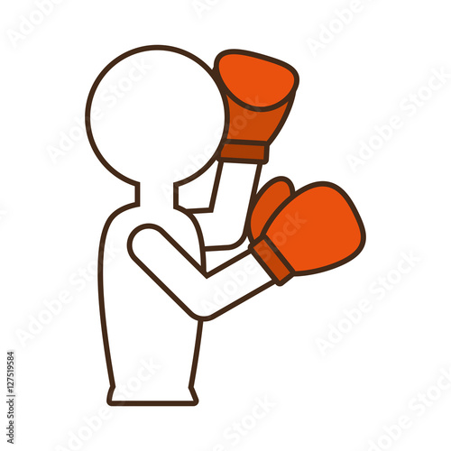 professional boxer avatar isolated icon vector illustration design