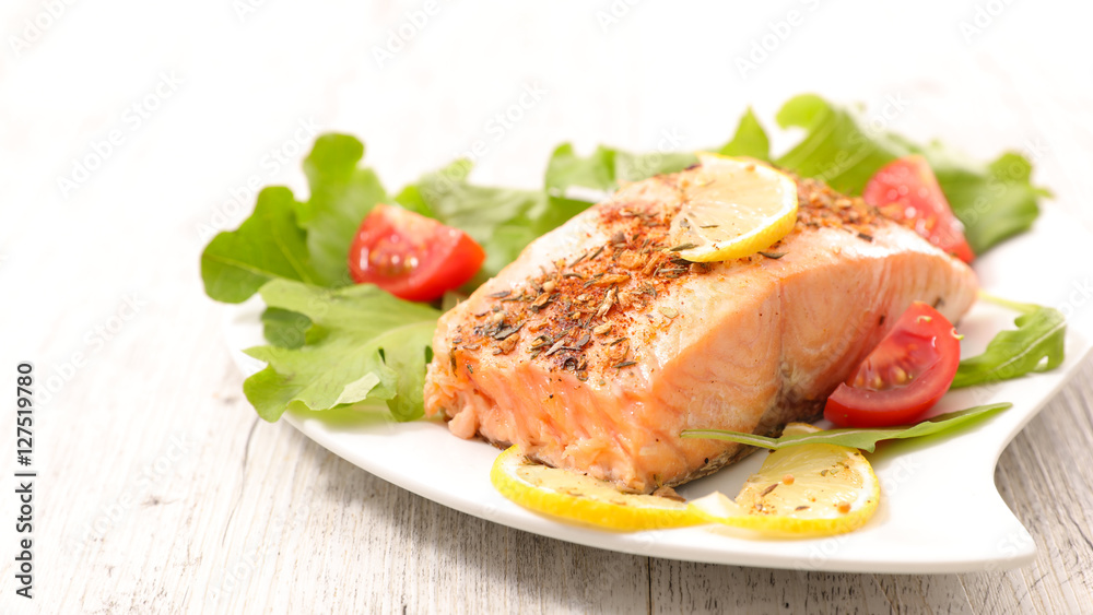 grilled salmon and vegetable grilled salmon and vegetable