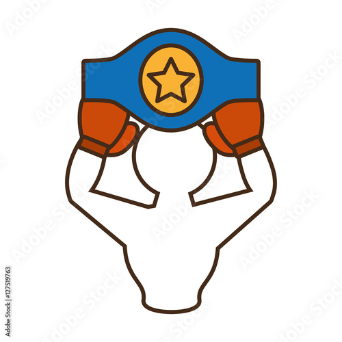 professional boxer avatar isolated icon vector illustration design