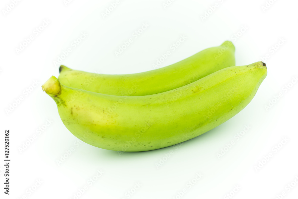 green bananas isolated on white background green bananas isolated on white background