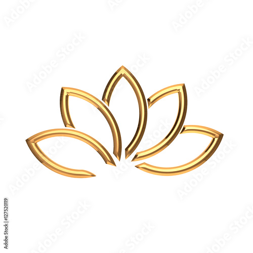 Fototapeta Naklejka Na Ścianę i Meble -  Luxury Bronze Lotus plant image