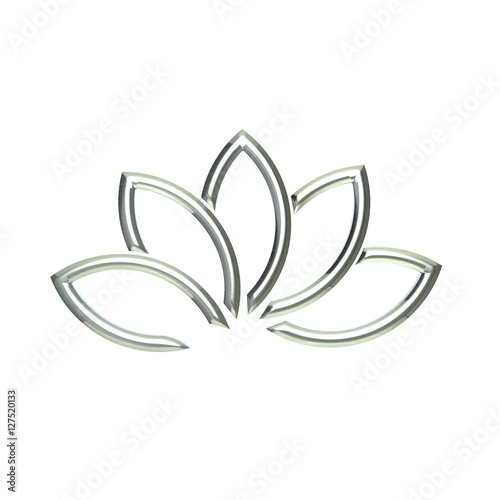 Fototapeta Naklejka Na Ścianę i Meble -  Luxury Silver Lotus plant image