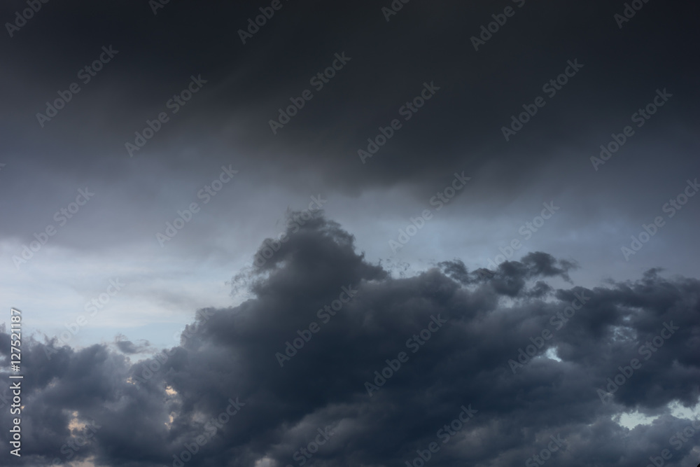 Sky with clouds at sunrise and sunset