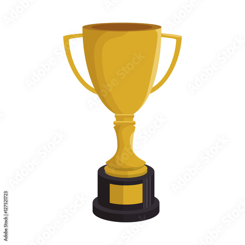 cartoon trophy champion baseball icon vector illustration eps 10