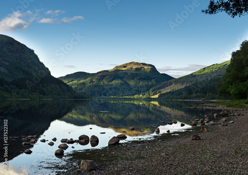 View on beautiful Loch Katrine, Scotland photo
