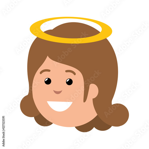 cute angel manger character vector illustration design