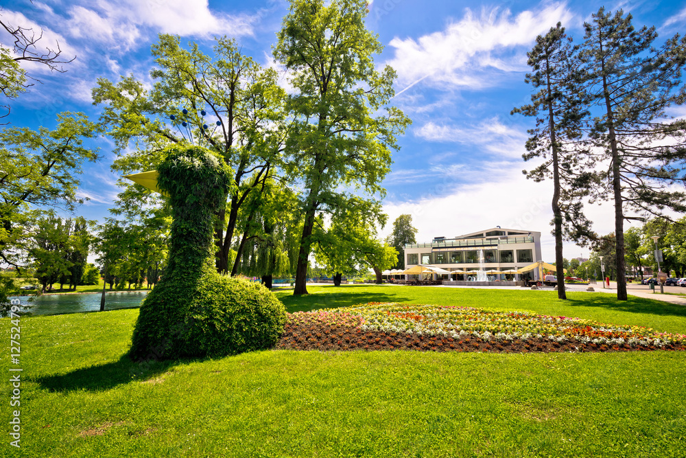 Fototapeta premium Town of Karlovac green park and landscape