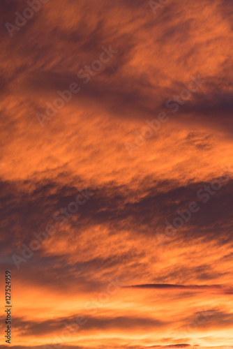 Sky with clouds at sunrise and sunset