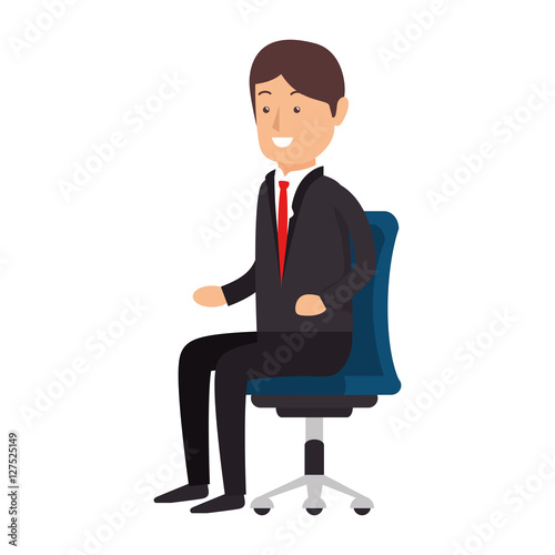 avatar person working icon vector illustration design