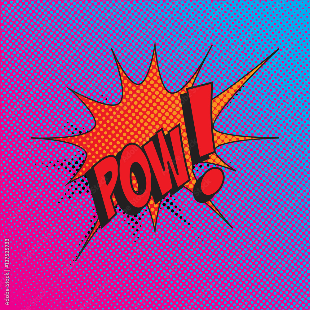 Fototapeta premium Colourful comic book style explosion vector effect