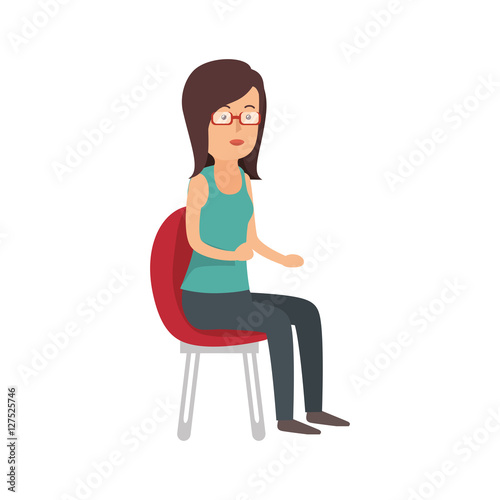 avatar person working icon vector illustration design