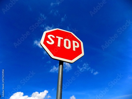 Stop roadsign