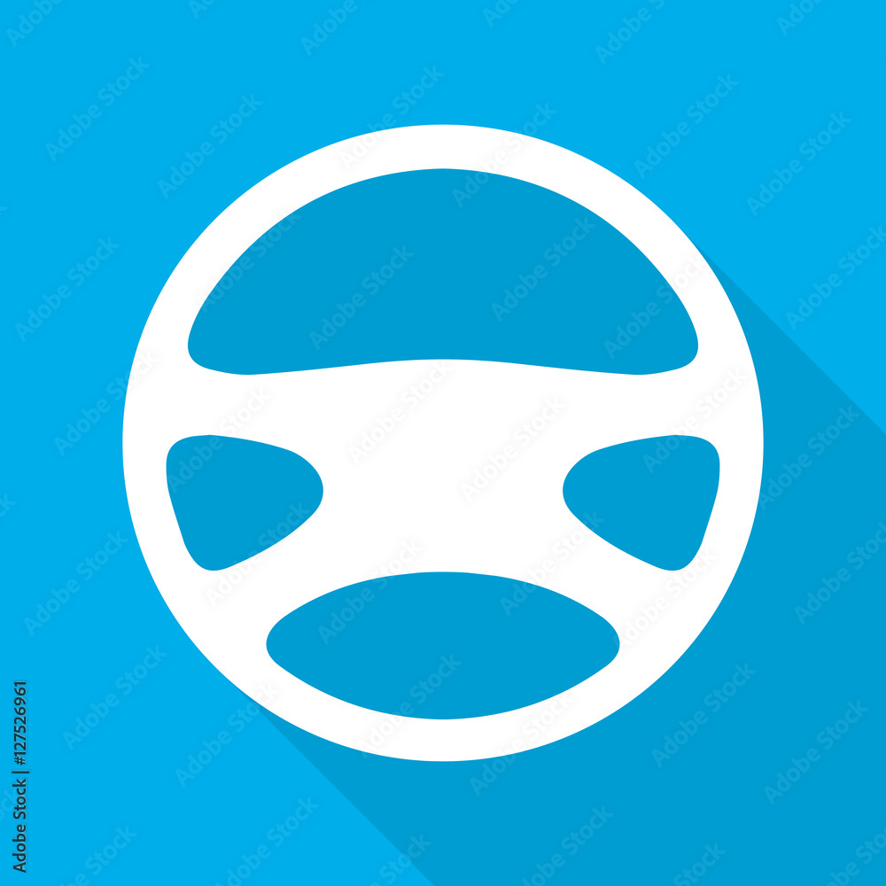 Steering wheel icon. Vector illustration.
