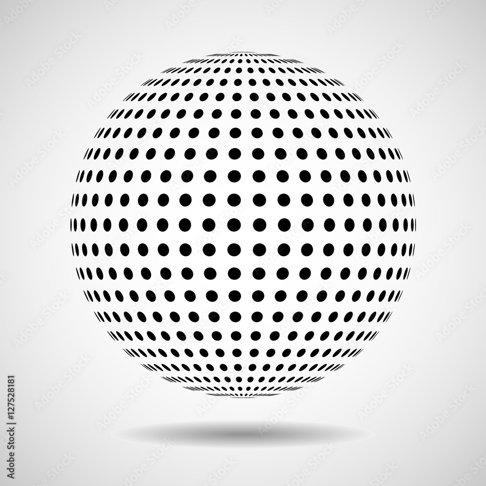 Abstract globe from black dots. Vector design Abstract globe from black dots. Vector design