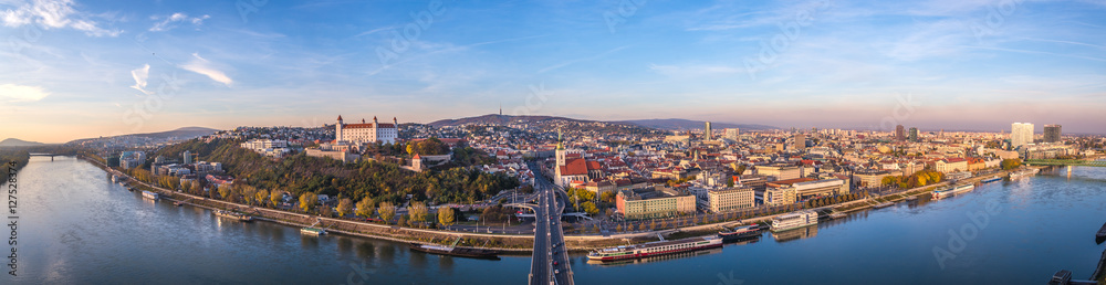Slovak capital Bratislava city panorama