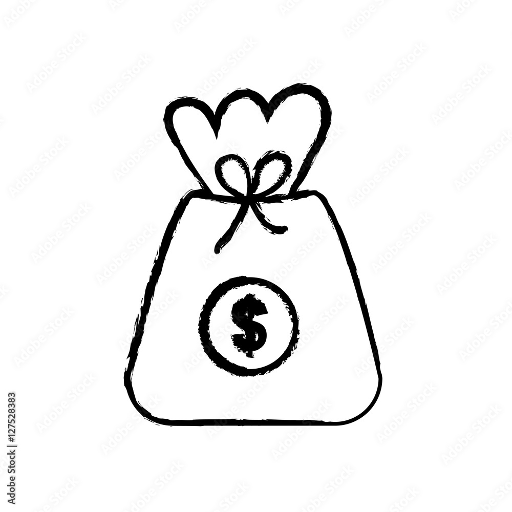 Isolated money bag icon vector illustration graphic design