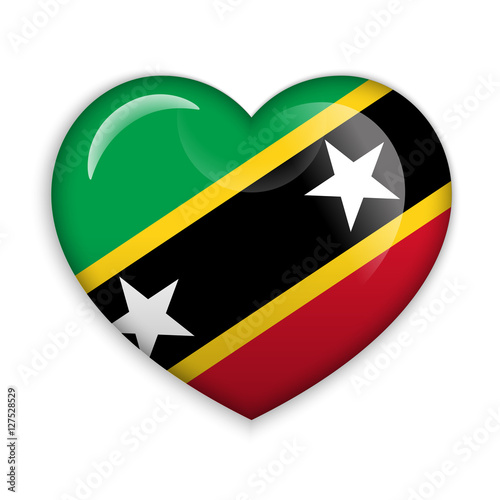 Free Download Love Saint Kitts and Nevis. Flag Heart Glossy Button - GFXLoad