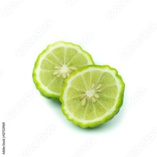 Bergamot fruit, Bergamot isolated on white background.