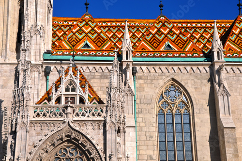 Canvas Print Details from the St Matthias church in Budapest