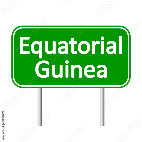 Equatorial Guinea road sign.