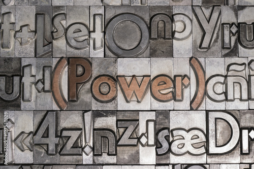 Power created with movable type printing
