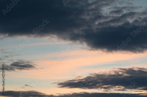 Sky with clouds at sunrise and sunset